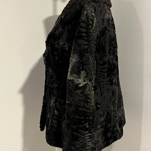 Vintage Women’s Brown Persian Lamb Short Fur Jacket Coat - Estimate Sm-Med - Picture 7 of 11